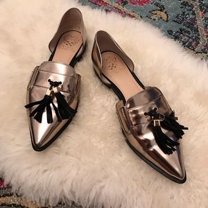 Vince Camuto Bronze d’Orsay Loafers Tassels 9.5